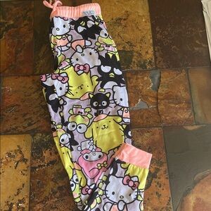 Hello Kitty Kids Pajama Bottoms - Pink, Yellow, and Black